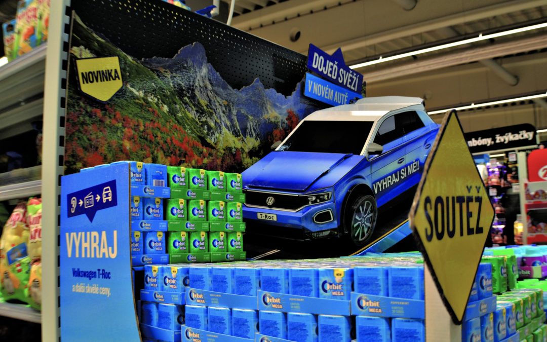 The animated car model dominated in Tesco and Globus stores
